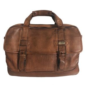 LL Bean Leather Briefcase Vintage Business Bag